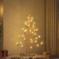 Albero di Natale in legno con supporto Naturale 150 cm 42018056