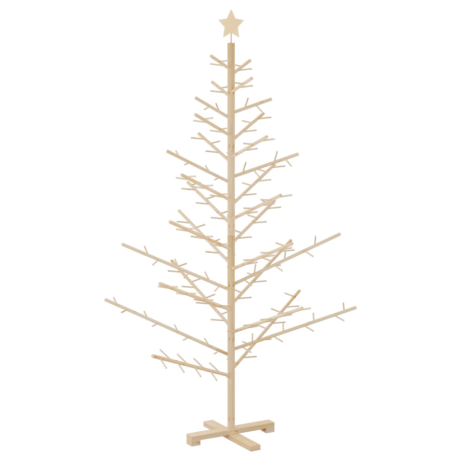 Albero di Natale in legno con supporto Naturale 180 cm 42018057
