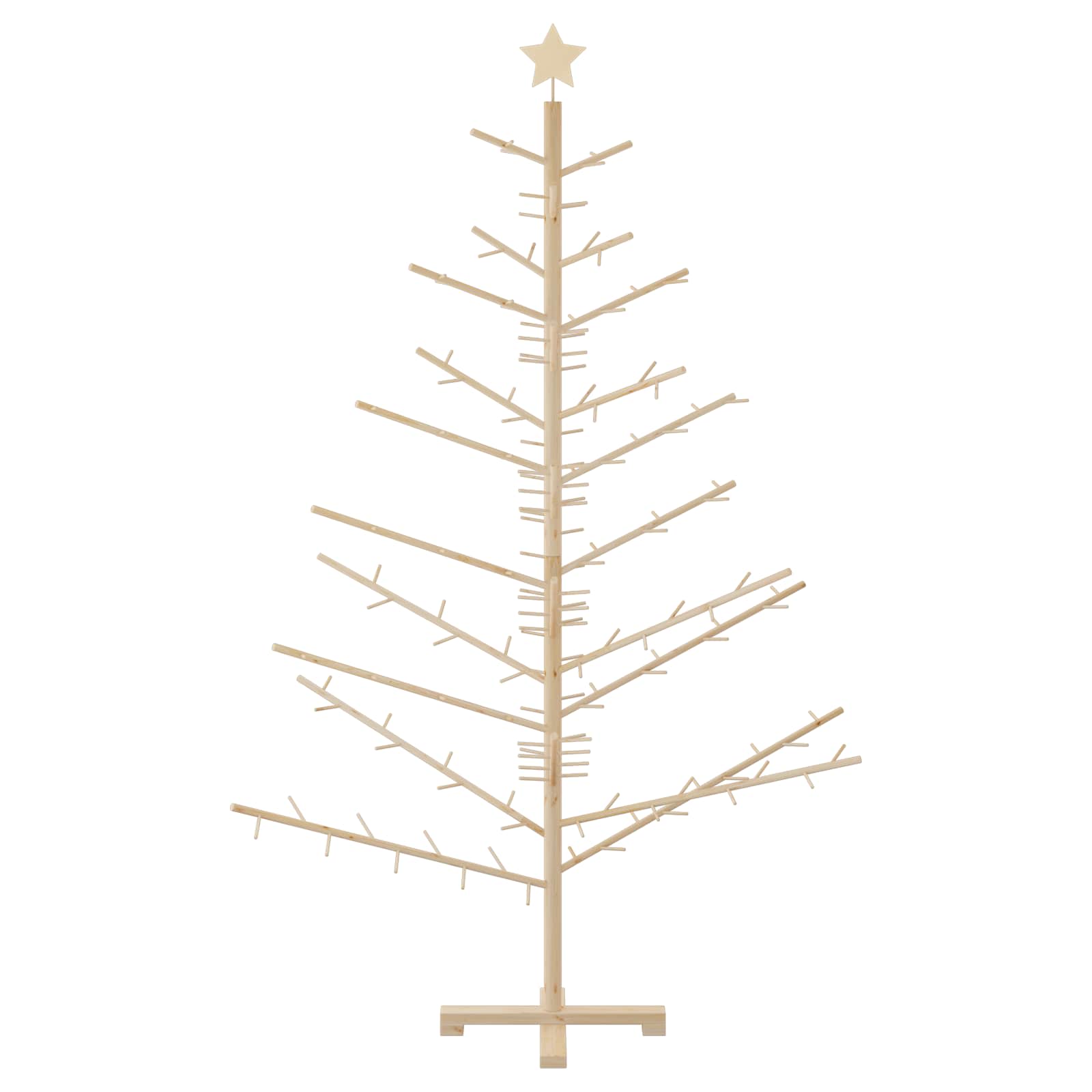 Albero di Natale in legno con supporto Naturale 180 cm 42018057