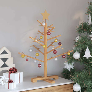Albero di Natale in legno Marrone 75 cm Legno di pino massello 42018059