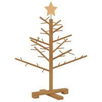Albero di Natale in legno Marrone 75 cm Legno di pino massello 42018059