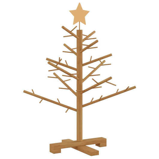 Albero di Natale in legno Marrone 75 cm Legno di pino massello 42018059