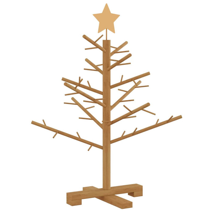 Albero di Natale in legno Marrone 75 cm Legno di pino massello 42018059