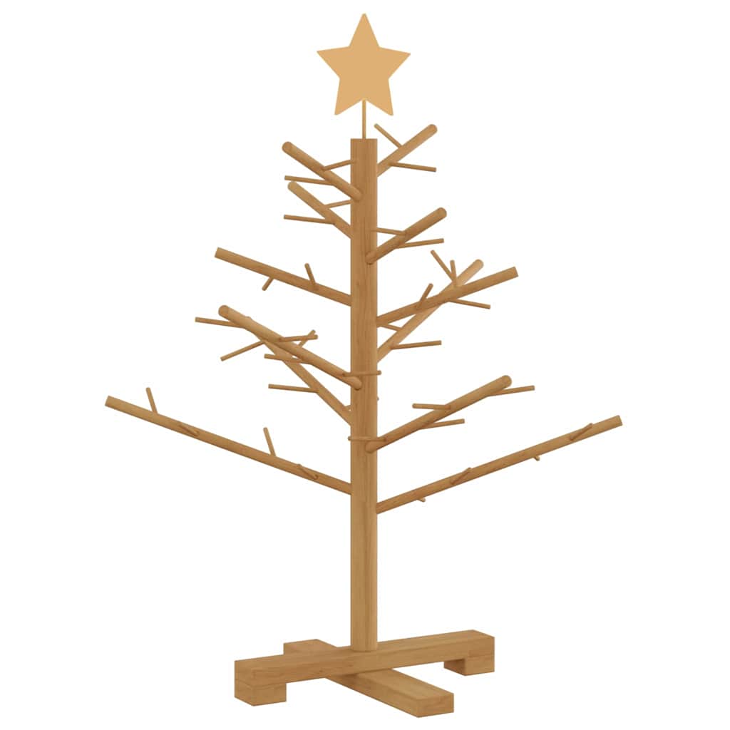 Albero di Natale in legno Marrone 75 cm Legno di pino massello 42018059