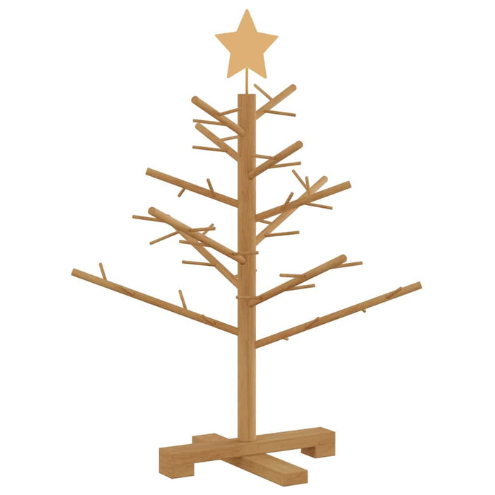 Albero di Natale in legno Marrone 75 cm Legno di pino massello 42018059