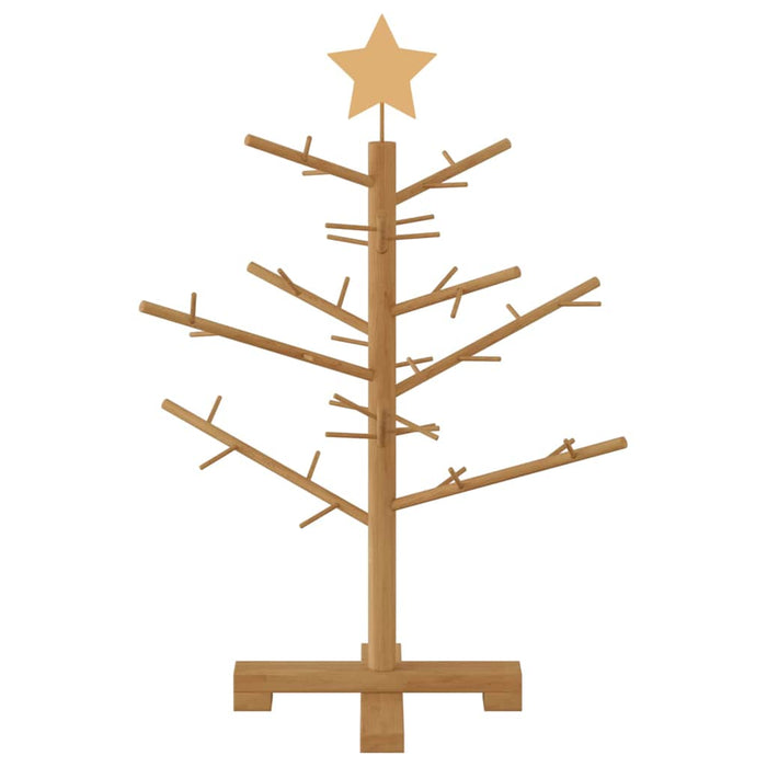 Albero di Natale in legno Marrone 75 cm Legno di pino massello 42018059