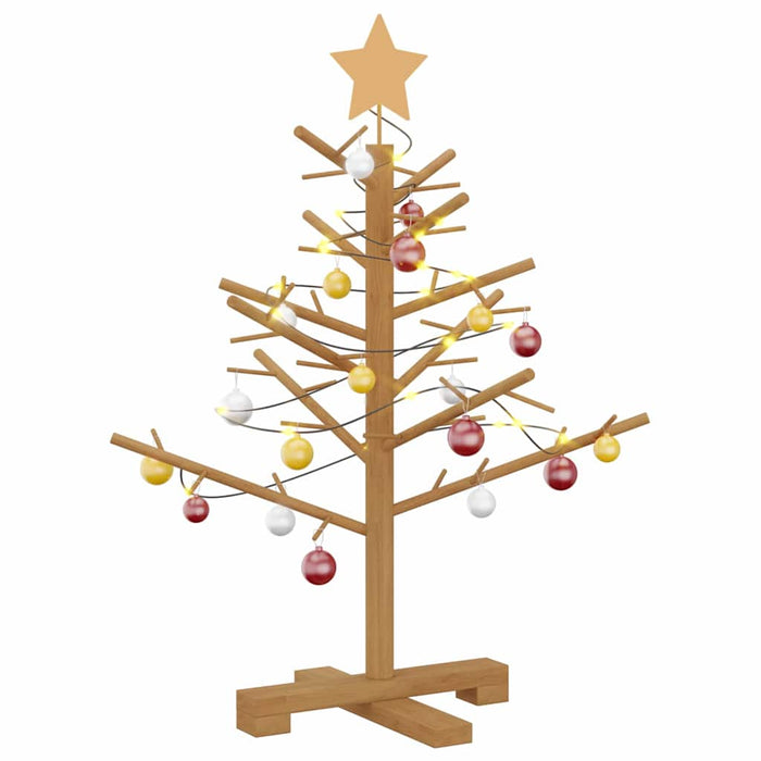 Albero di Natale in legno Marrone 75 cm Legno di pino massello 42018059