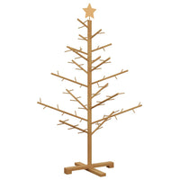Albero di Natale in legno Marrone 125 cm Legno di pino massello 42018060