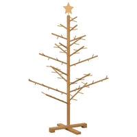 Albero di Natale in legno Marrone 125 cm Legno di pino massello 42018060