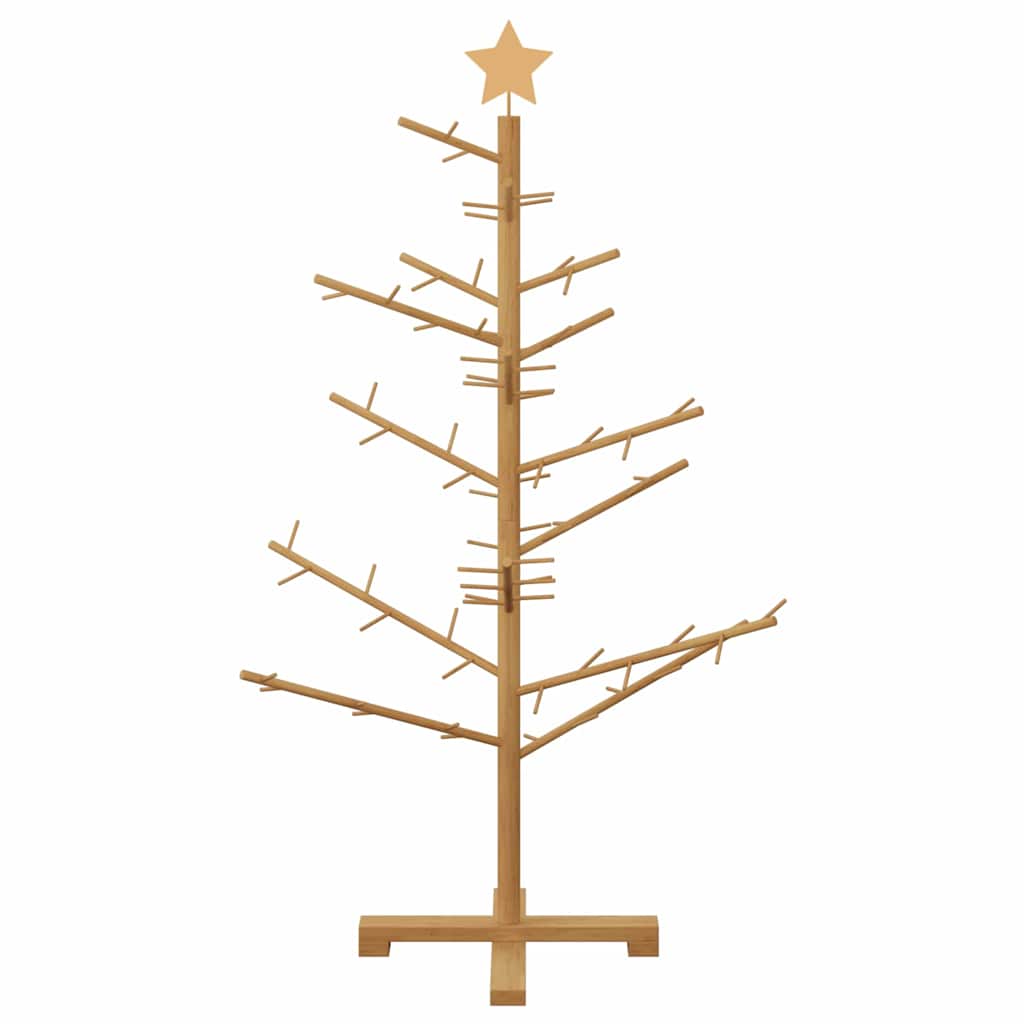 Albero di Natale in legno Marrone 125 cm Legno di pino massello 42018060