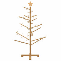 Albero di Natale in legno Marrone 125 cm Legno di pino massello 42018060
