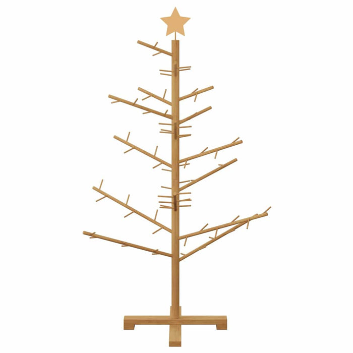 Albero di Natale in legno Marrone 125 cm Legno di pino massello 42018060