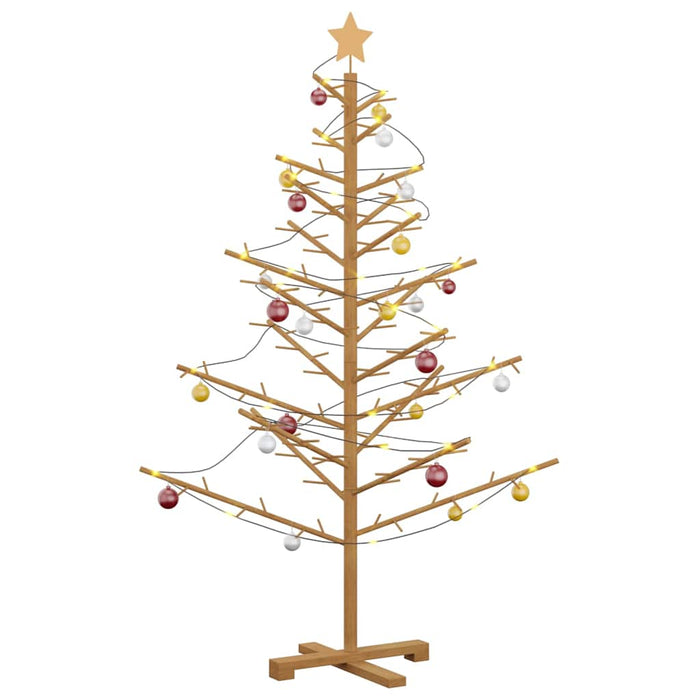 Albero di Natale in legno Marrone 150 cm Legno di pino massello 42018061