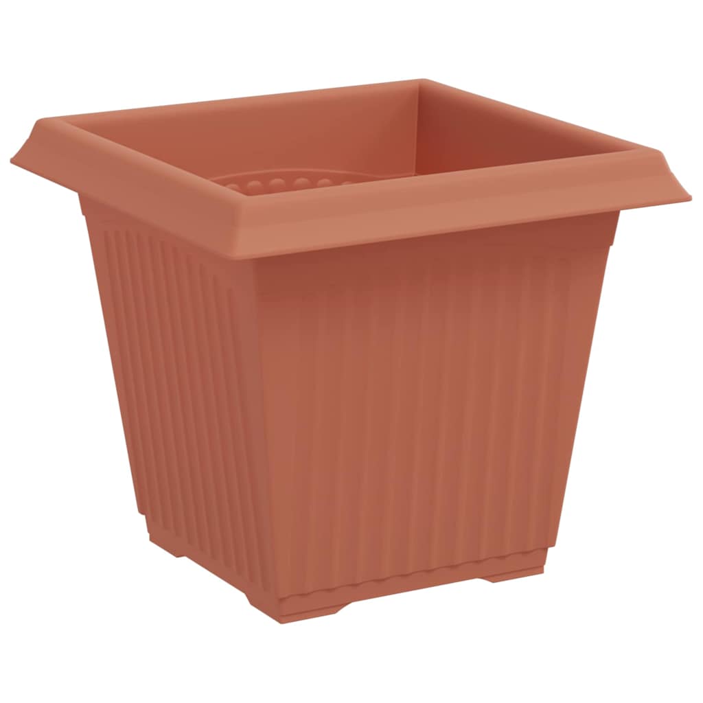 Vaso quadrato per fiori 6 pcs Rosso Mattone 43 x 43 x 33.5 cm 42020327