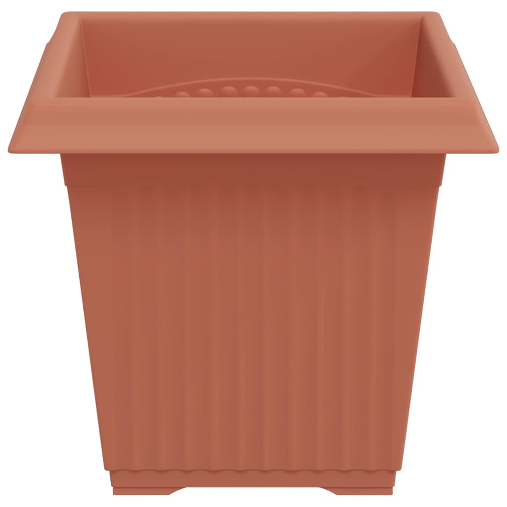 Vaso quadrato per fiori 6 pcs Rosso Mattone 43 x 43 x 33.5 cm 42020327