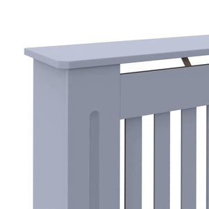 vidaXL Copertura per radiatori 2 pcs Grigio 112 x 19 x 81.5 cm