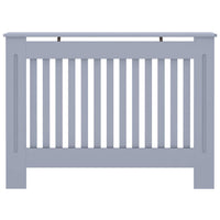 vidaXL Copertura per radiatori 2 pcs Grigio 112 x 19 x 81.5 cm