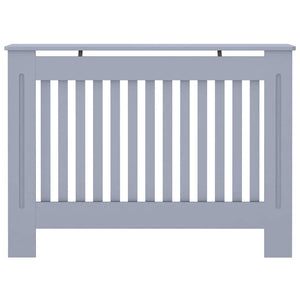 vidaXL Copertura per radiatori 2 pcs Grigio 112 x 19 x 81.5 cm