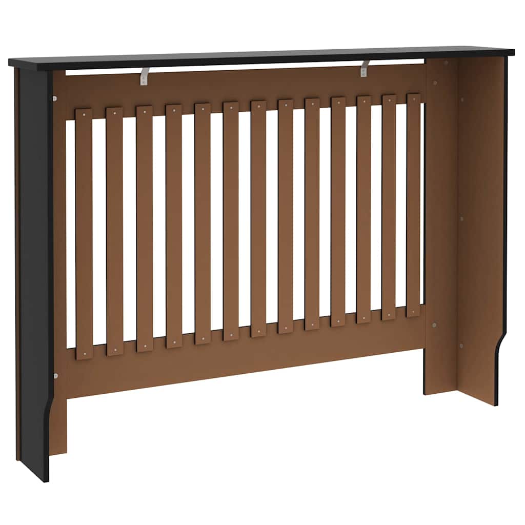 Copertura per radiatori 2 pcs Nero 112x19x81.5cm 3403229