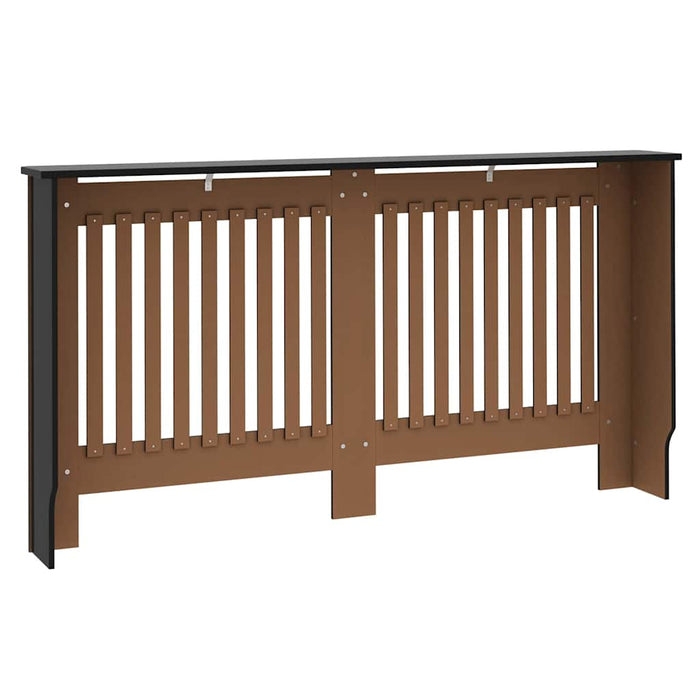 Copertura per radiatori 2 pcs Nero 152x19x81.5cm 3403232