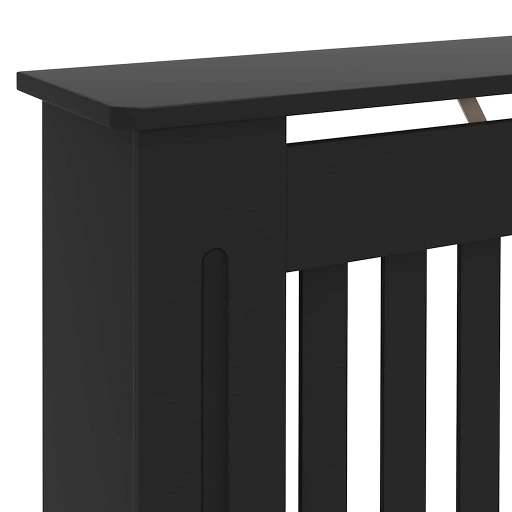 vidaXL Copertura per radiatori 2 pcs Nero 172 x 19 x 81.5 cm