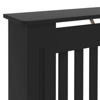 vidaXL Copertura per radiatori 2 pcs Nero 172 x 19 x 81.5 cm