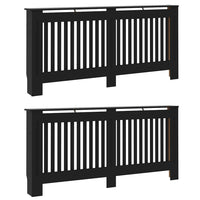 Copertura per radiatori 2 pcs Nero 172x19x81.5cm 3403235