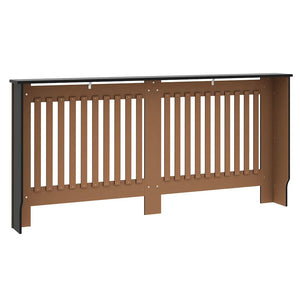 vidaXL Copertura per radiatori 2 pcs Nero 172 x 19 x 81.5 cm