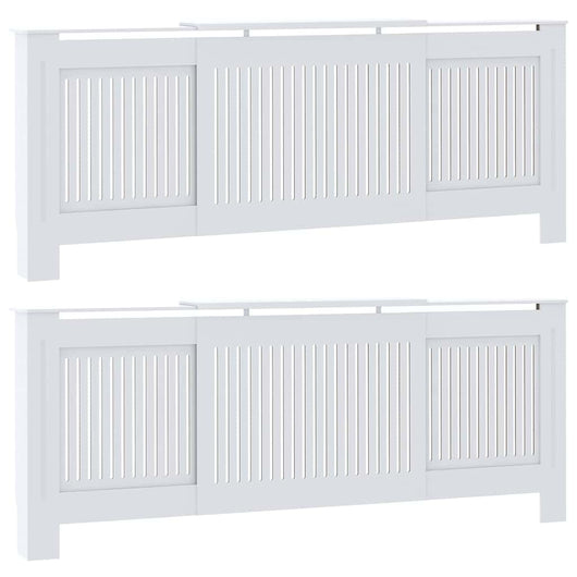 Copertura per radiatori 2 pcs Bianco 205x20.5x81.5cm 3403237