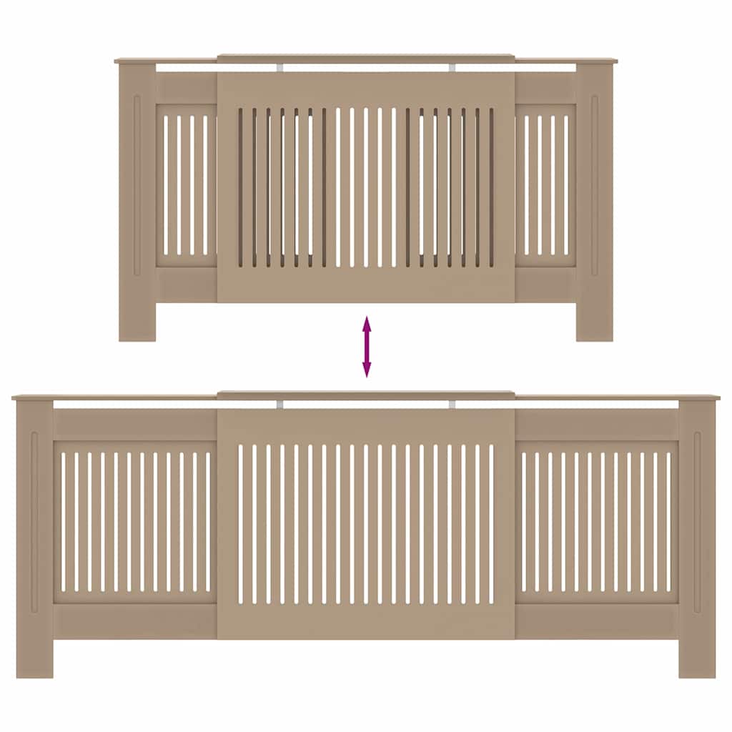 vidaXL Copertura per radiatori 2 pcs Marrone