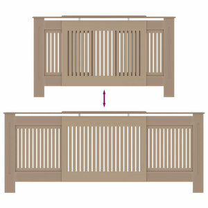 vidaXL Copertura per radiatori 2 pcs Marrone