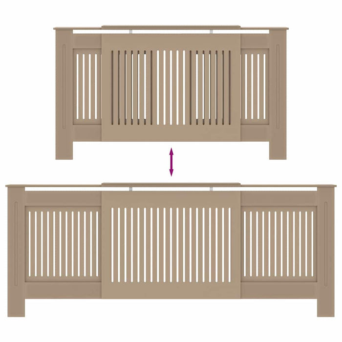 vidaXL Copertura per radiatori 2 pcs Marrone