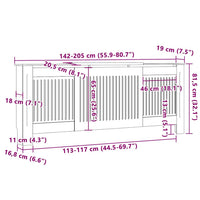 vidaXL Copertura per radiatori 2 pcs Marrone
