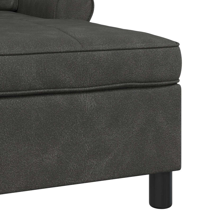 Chaise Lounge con cuscino Nero 91 x 157 x 91 cm PU Antico 42022917