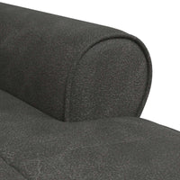 Chaise Lounge con cuscino Nero 91 x 157 x 91 cm PU Antico 42022917