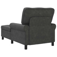 Chaise Lounge con cuscino Nero 91 x 157 x 91 cm PU Antico 42022917