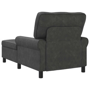 Chaise Lounge con cuscino Nero 91 x 157 x 91 cm PU Antico 42022917