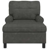 Chaise Lounge con cuscino Nero 91 x 157 x 91 cm PU Antico 42022917