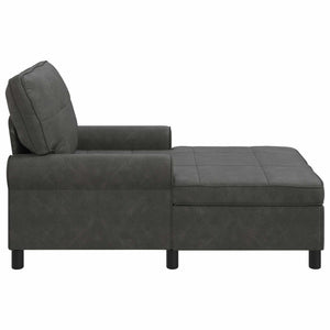 Chaise Lounge con cuscino Nero 91 x 157 x 91 cm PU Antico 42022917