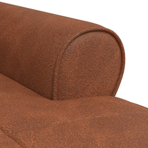 Chaise Lounge con cuscino Marrone 91 x 157 x 91 cm PU Antico 42022918