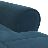 Chaise Lounge con cuscino Blu 91 x 157 x 91 cm Velluto 42022921