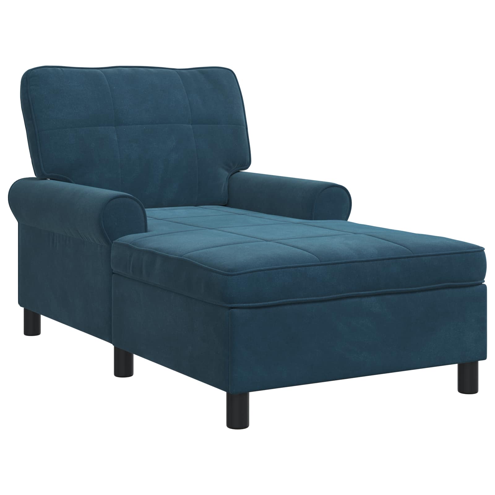 Chaise Lounge con cuscino Blu 91 x 157 x 91 cm Velluto 42022921