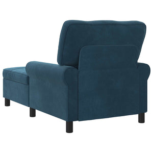 Chaise Lounge con cuscino Blu 91 x 157 x 91 cm Velluto 42022921