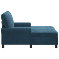 Chaise Lounge con cuscino Blu 91 x 157 x 91 cm Velluto 42022921