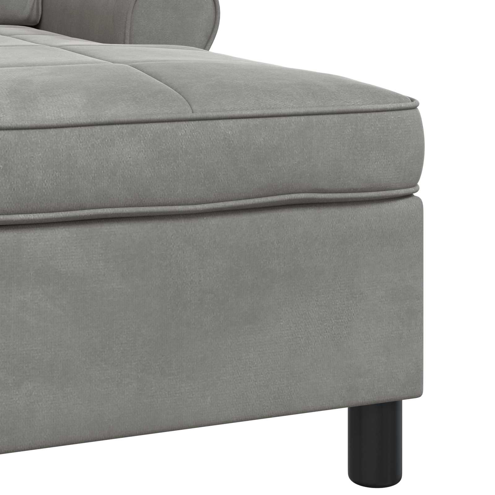 Chaise Lounge Grigio chiaro 91 x 157 x 91 cm Velluto 42022922