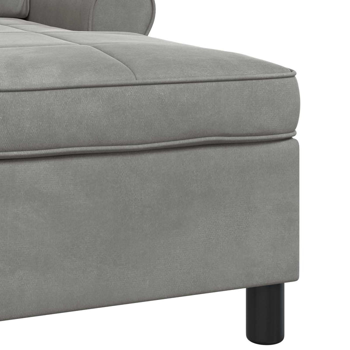 Chaise Lounge Grigio chiaro 91 x 157 x 91 cm Velluto 42022922