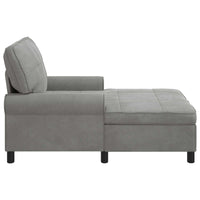 Chaise Lounge Grigio chiaro 91 x 157 x 91 cm Velluto 42022922