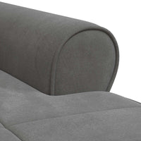 Chaise Lounge con cuscino Grigio scuro 91 x 157 x 91 cm Velluto 42022923