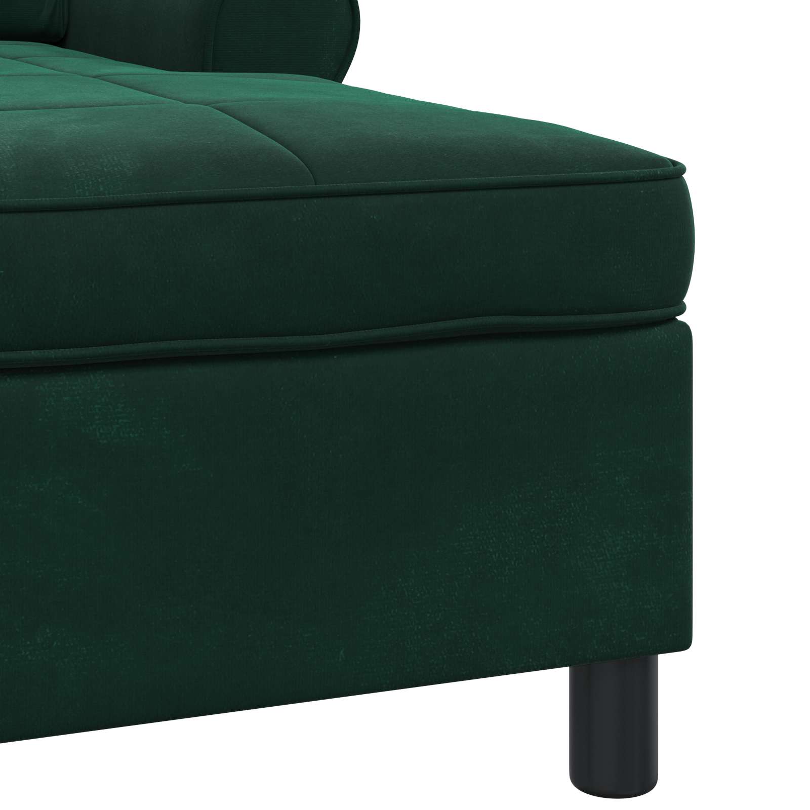 Chaise Lounge con cuscino Verde Scuro 91 x 157 x 91 cm Velluto 42022924