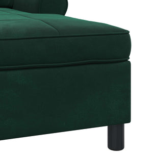 Chaise Lounge con cuscino Verde Scuro 91 x 157 x 91 cm Velluto 42022924